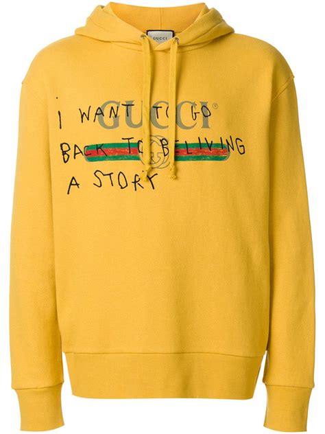 yellow gucci hoodie replica|gucci distressed hoodie.